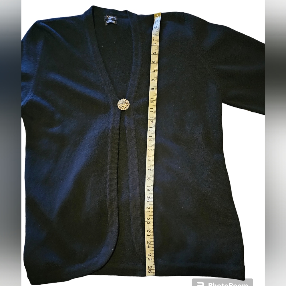 CHANEL Vintage 100% Cashmere Rare Cardigan Authentic Sweater size L - Picture 4 of 16